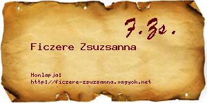 Ficzere Zsuzsanna névjegykártya